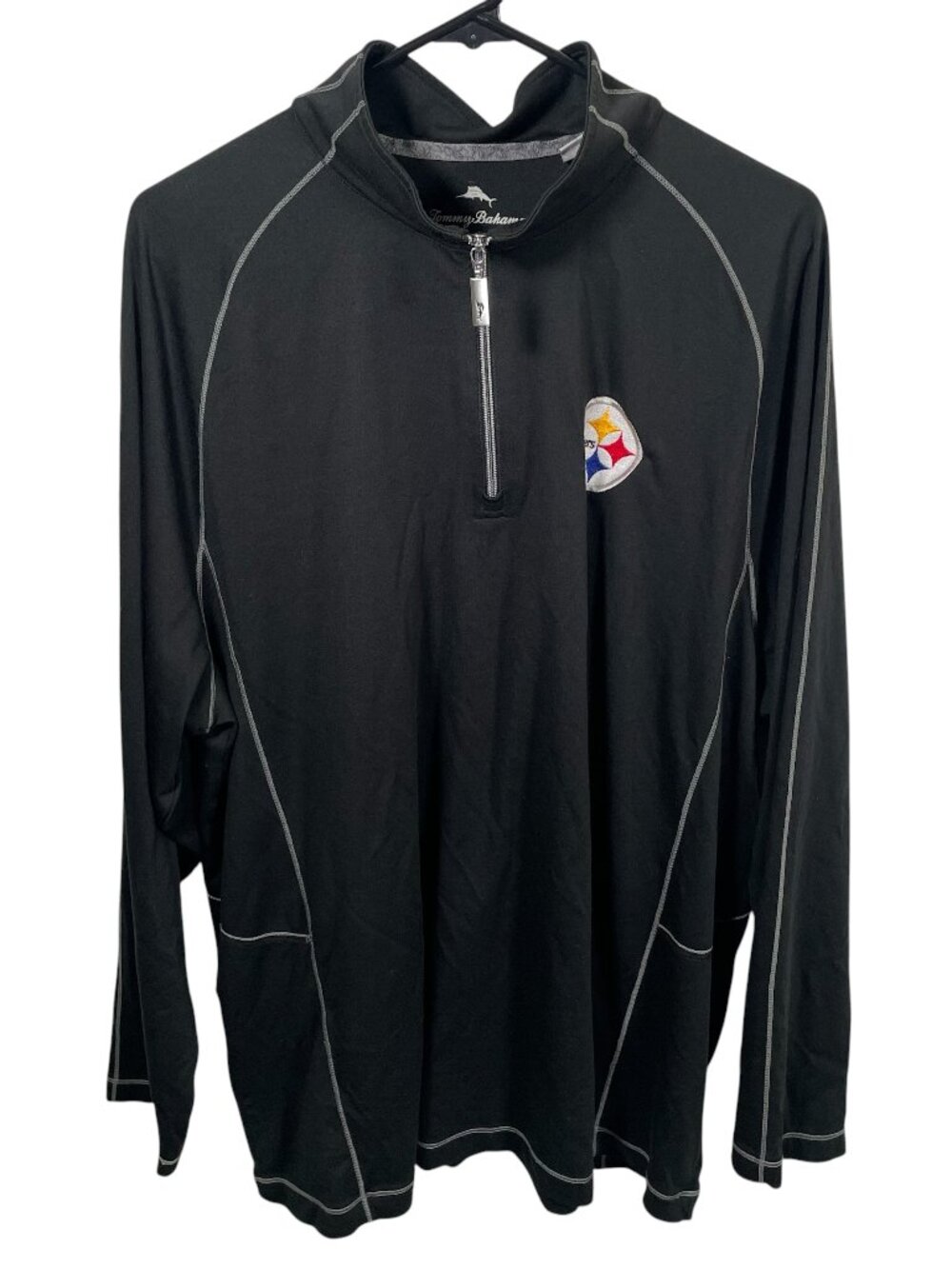 Tommy Bahama Pittsburgh Steelers 1/2 Zip Mens 1XL Big Tall NFL Football Wool